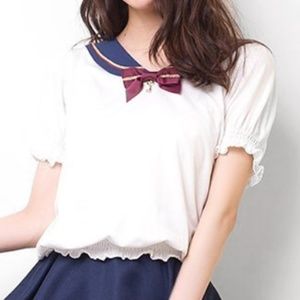 Sailor ruffle blouse
